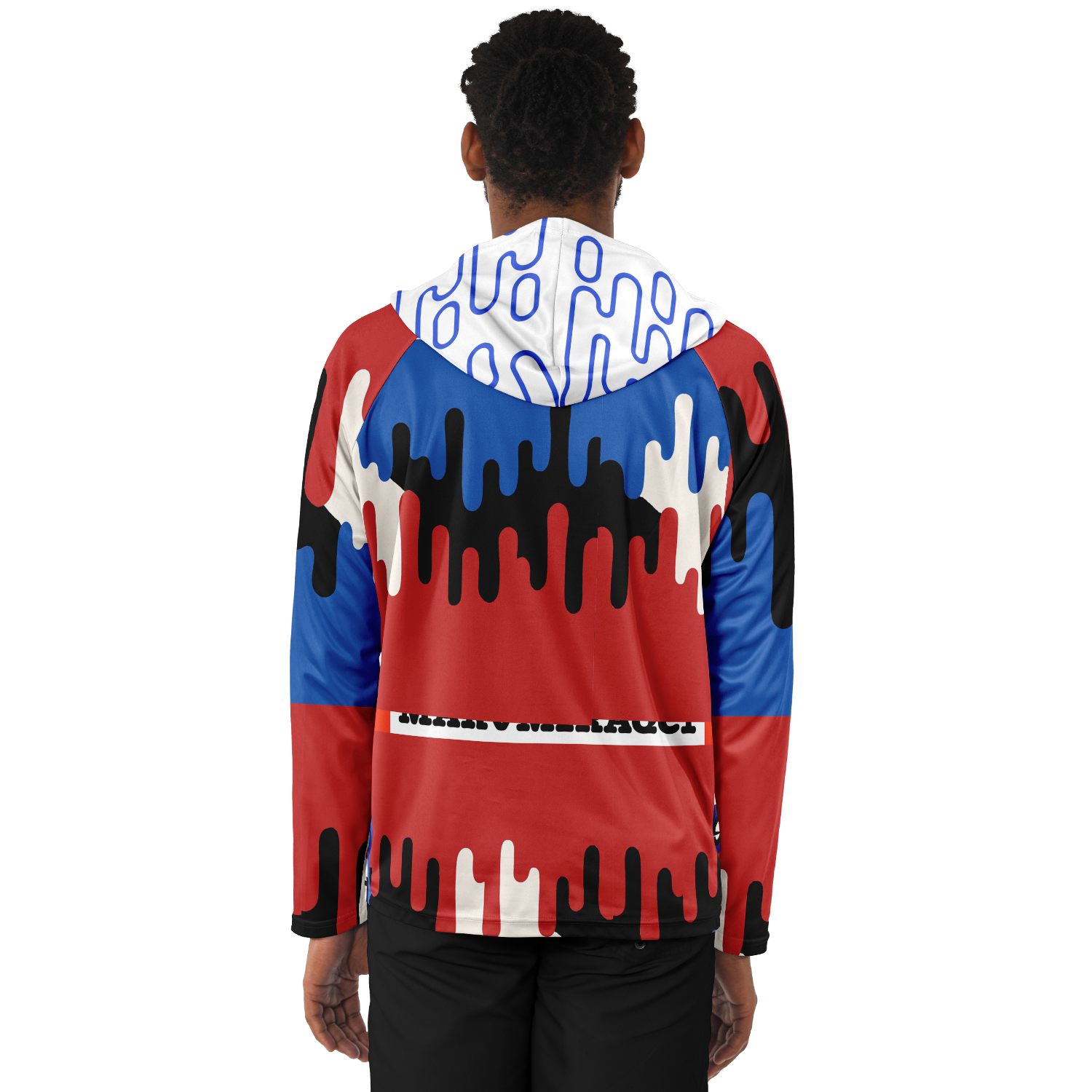 Men's Long Sleeve Hooded Performance Shirt - AOP