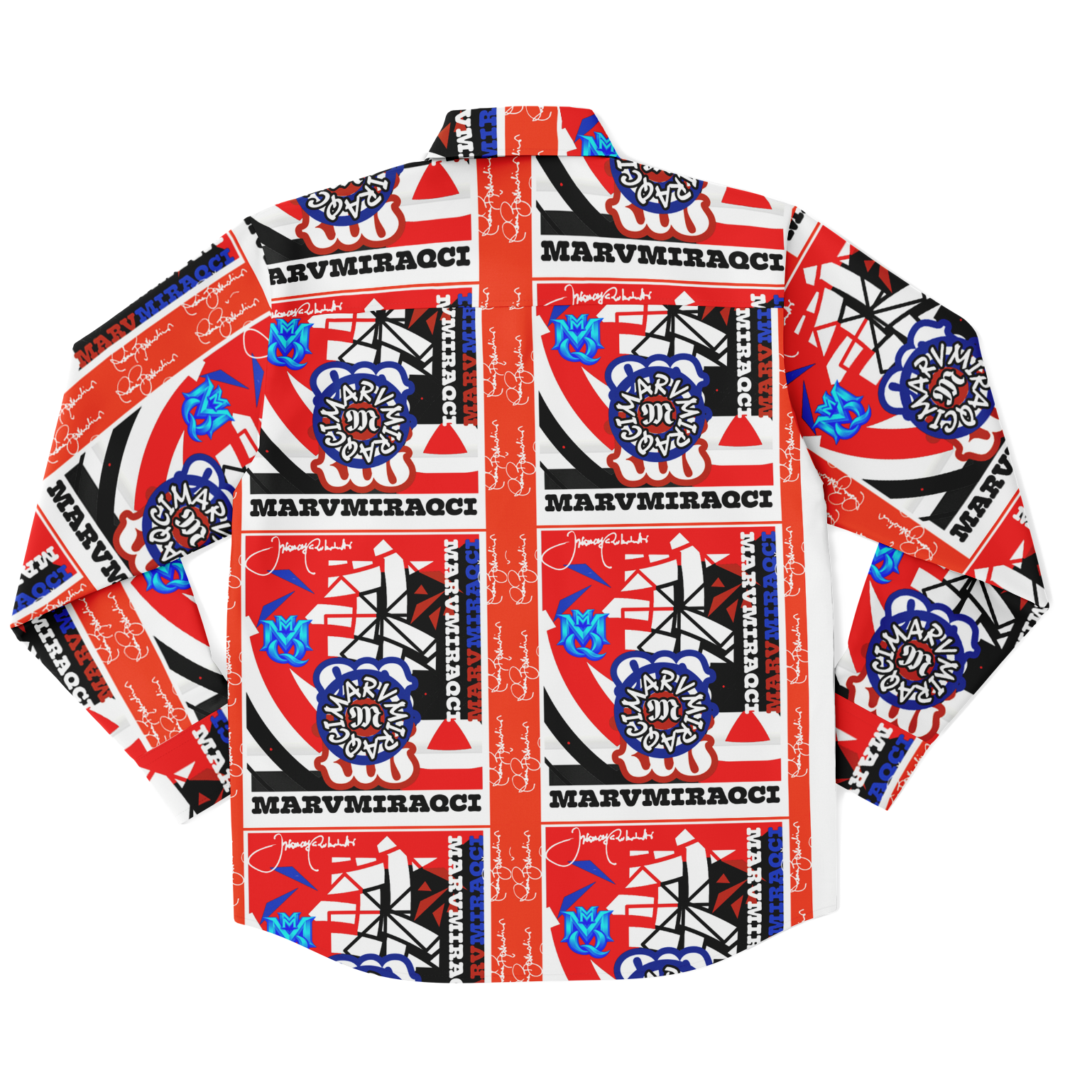 Long Sleeve Button Down Shirt - AOP 890