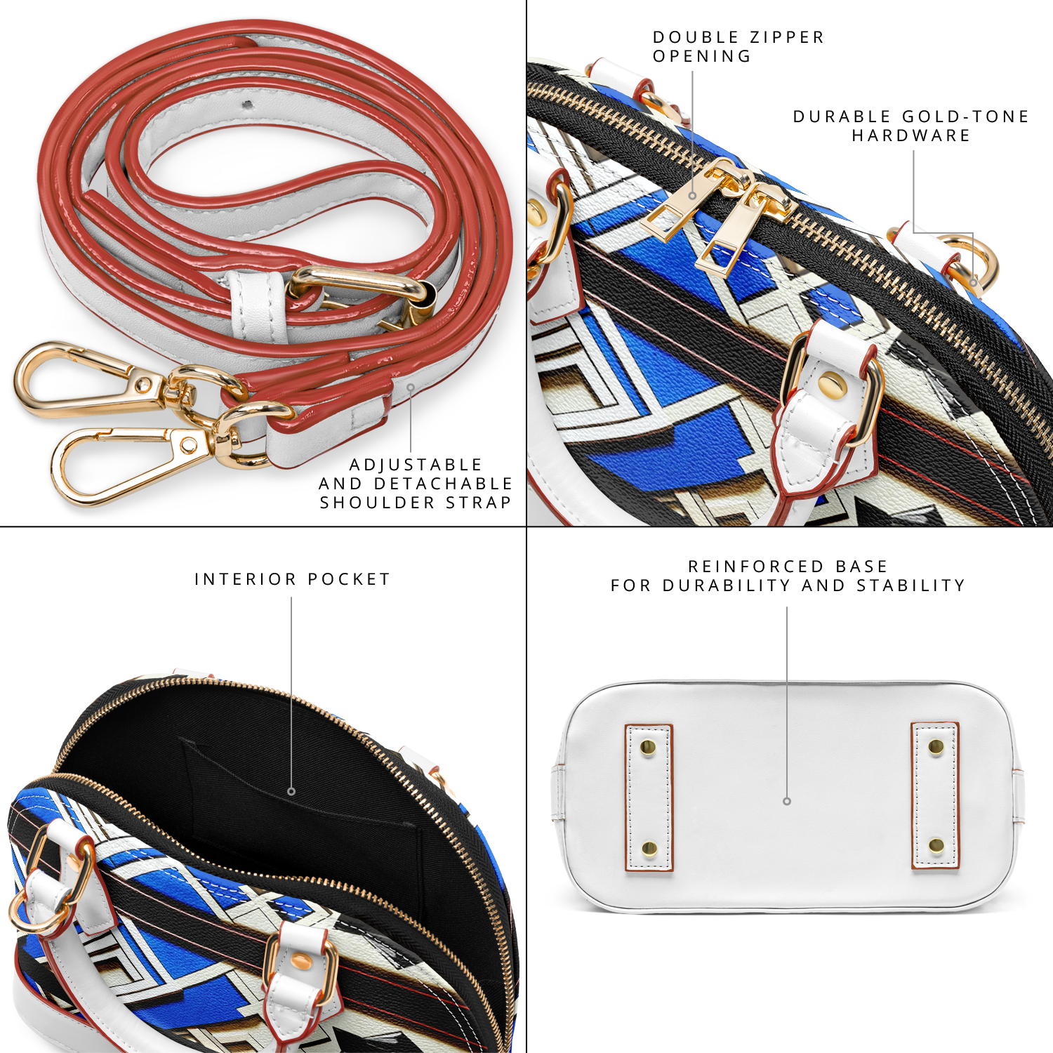 Dome Satchel Handbag - AOP