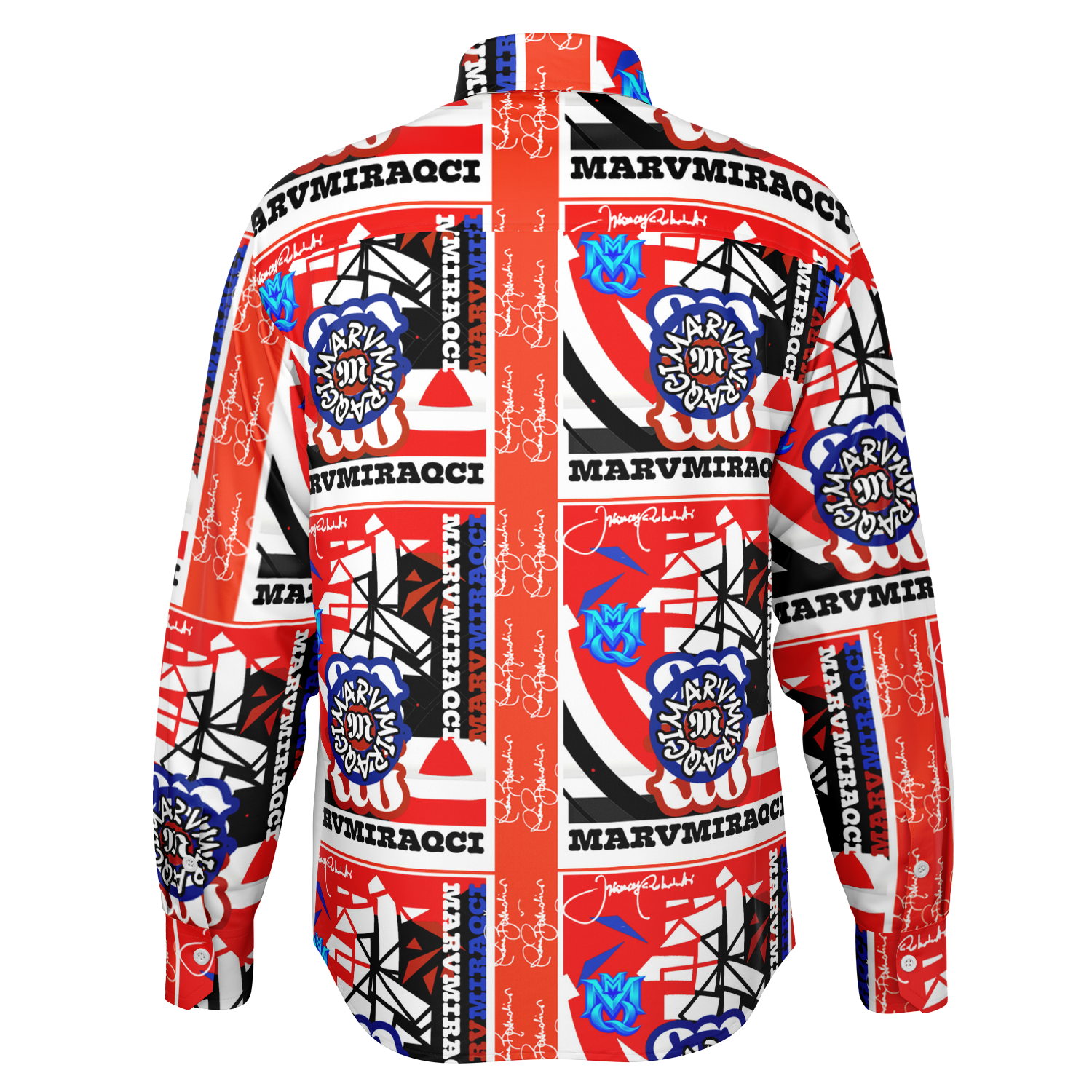 Long Sleeve Button Down Shirt - AOP 890